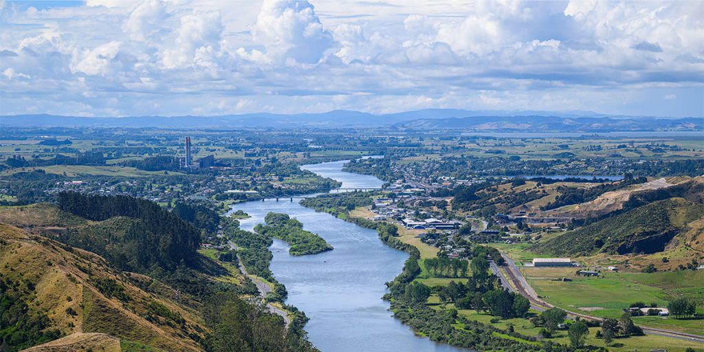 Aerial view of Waikato